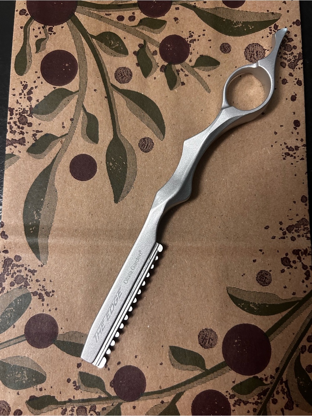 Silver Texturizing Razor Comb for Women – Precision Thinning Tool